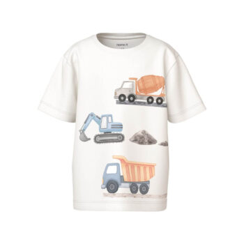 Construction Vehicles T-Shirt - Bright White