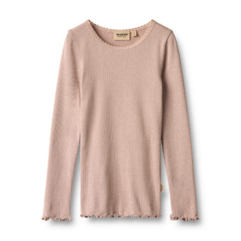 Reese Rib Long Sleeve T-Shirt Dry Rose | Organic Cotton & Modal Top