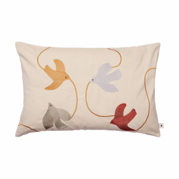 Swif Bird Embroidered With Cushion