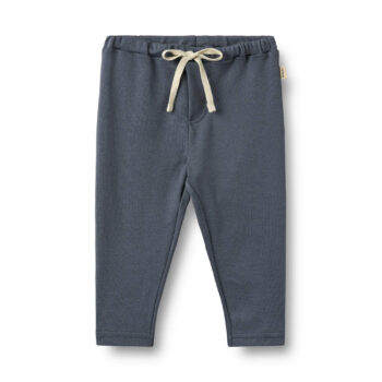 Manfred Baby Jersey Pants Grey Blue | Organic Cotton Baby Trousers