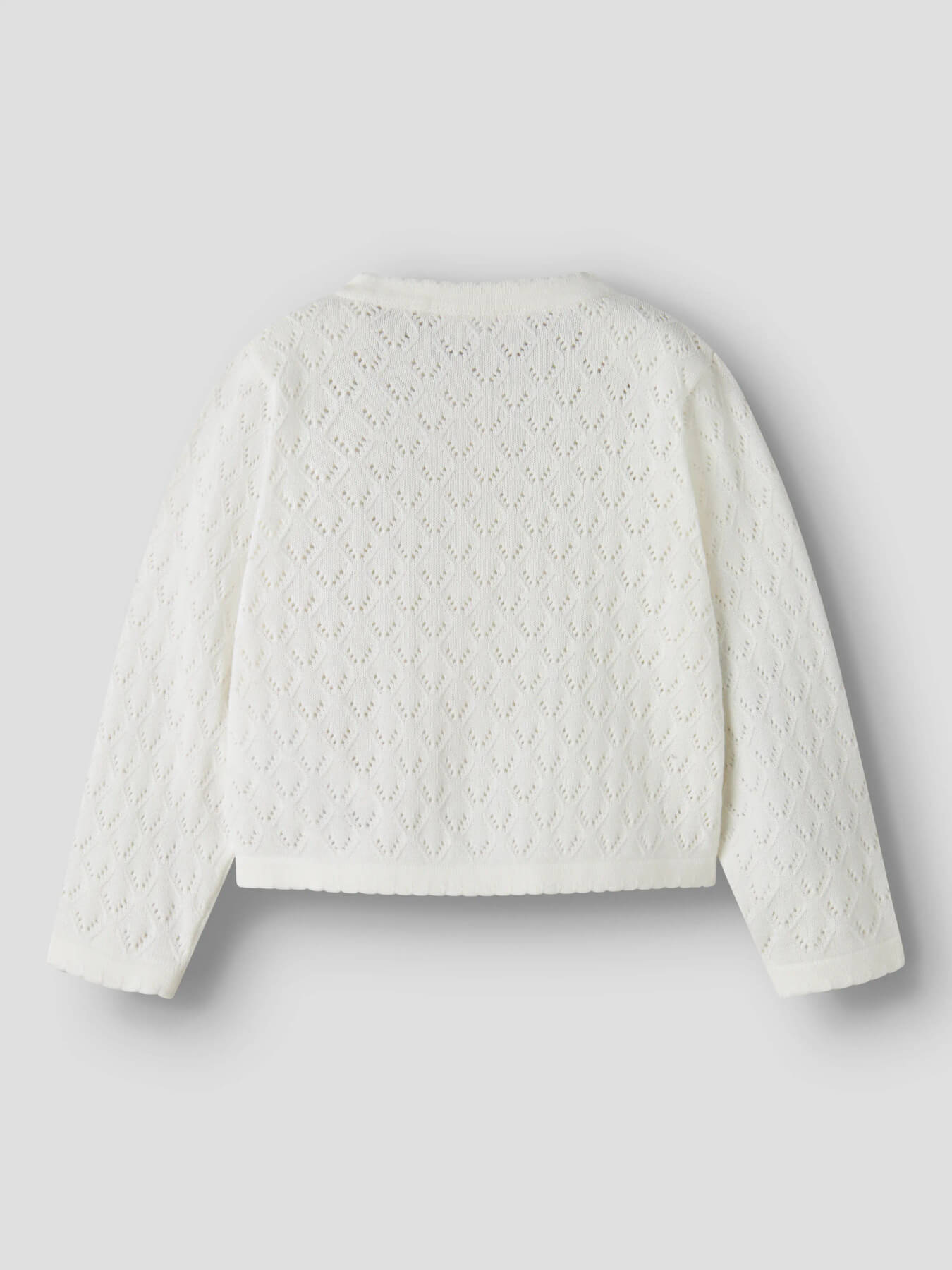 Weisse Cardigan aus Pointelle-Strick