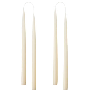White candle hand dipped