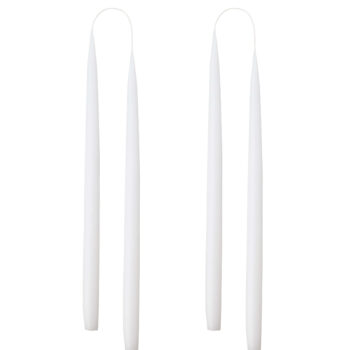 White candle hand dipped