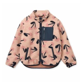 Nolan Pile Jacket - Mega Cherry Heart Rosey