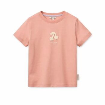 Short Sleeves T-Shirt - Cherry heart / Rose blush