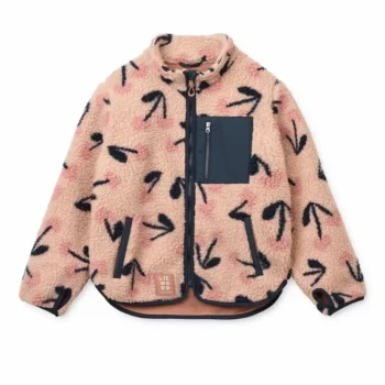 Nolan Pile Jacket - Mega Cherry Heart Rosey