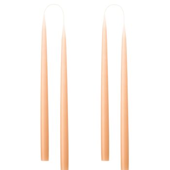 Peach candle hand dipped