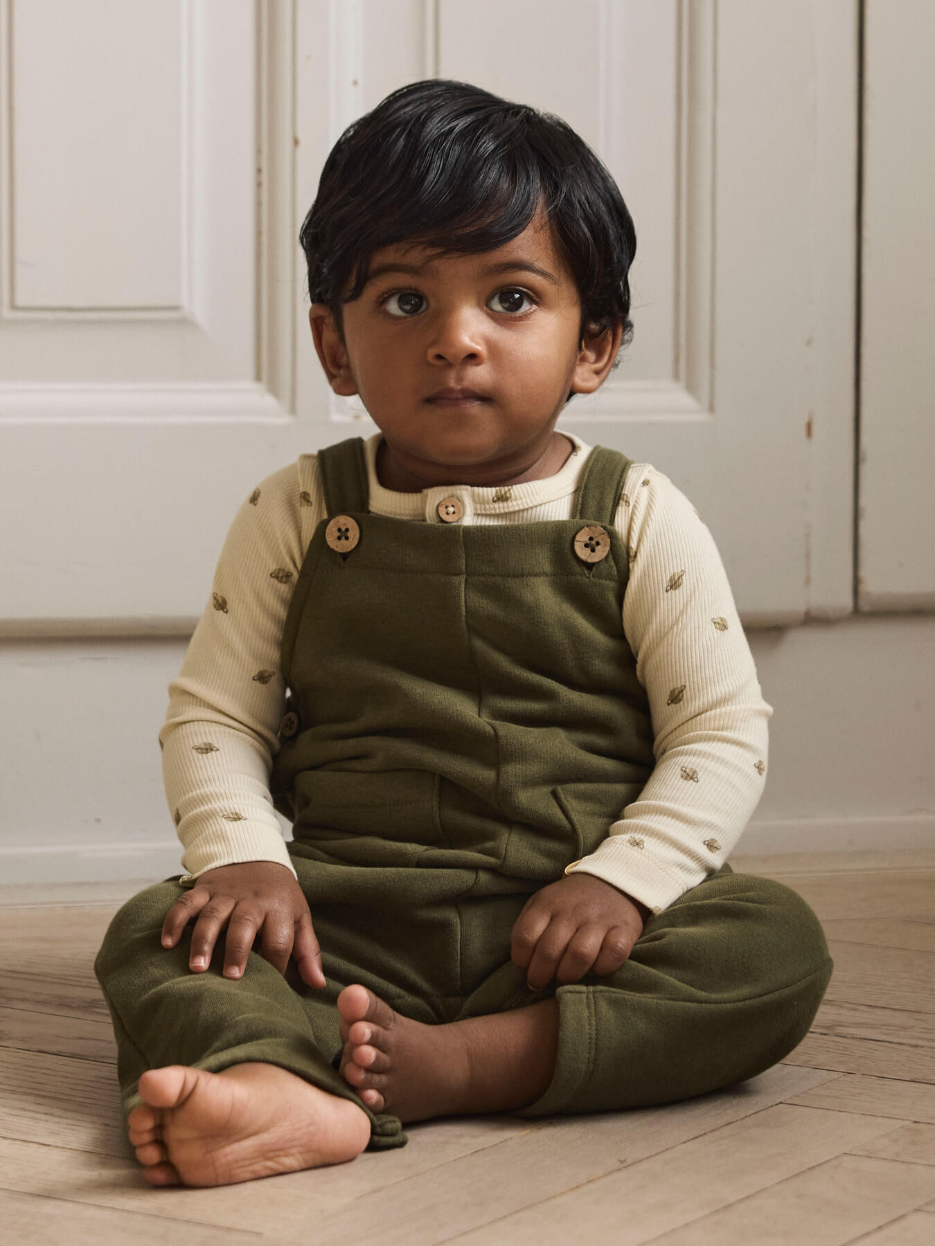 Lil' Atelier Loose Sweat Overalls – Green