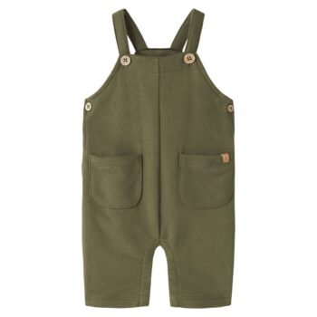 Lil' Atelier Loose Sweat Overalls – Green