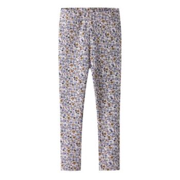 Girls Leggings – Purple Flowers | Soft Floral Leggings for Kids