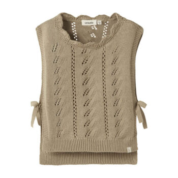Jacquard Knit Vest - Beige