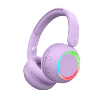 Headphones with light purple