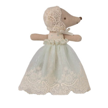 Baby mouse in gown