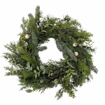 Pine Wreath, Green, Artificial Flowers
