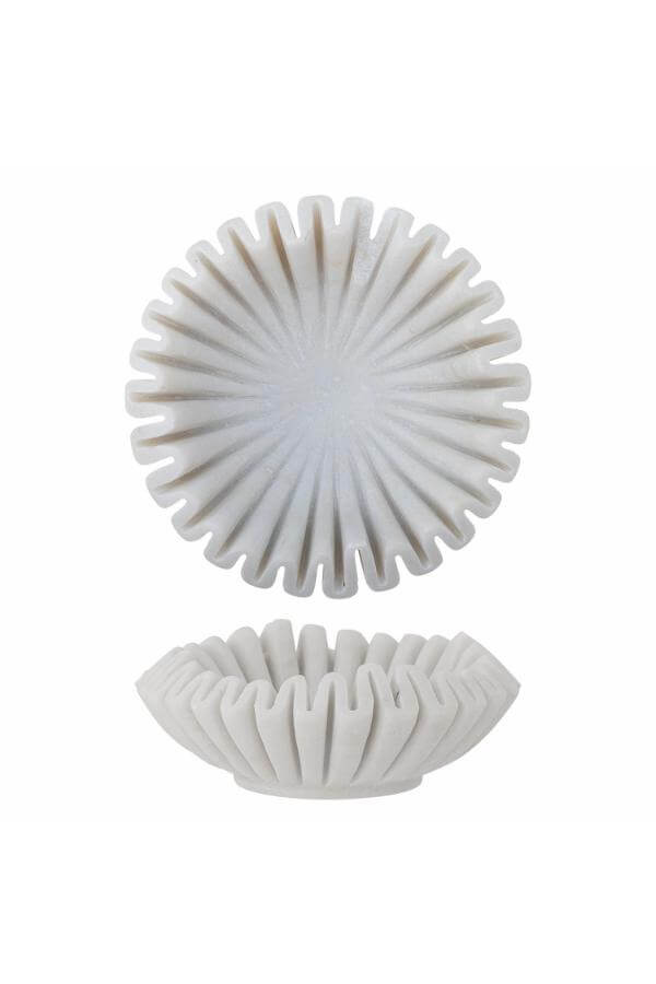 Harmonia Bowl, White - Marble