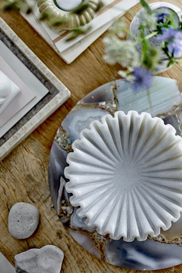 Harmonia Bowl, White - Marble
