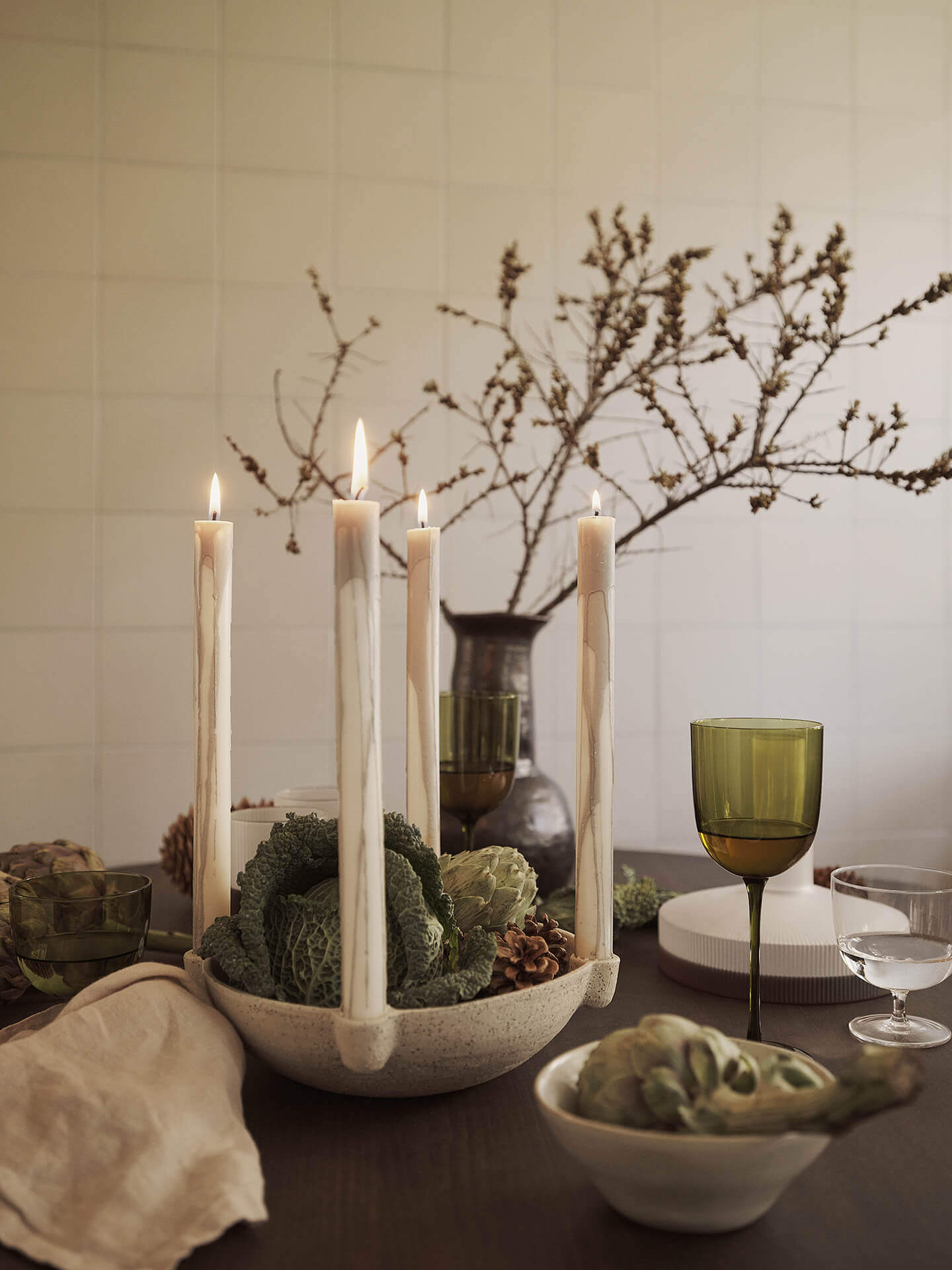 Bowl Candle Holder, L Ceramic - Ferm Living - Image 8