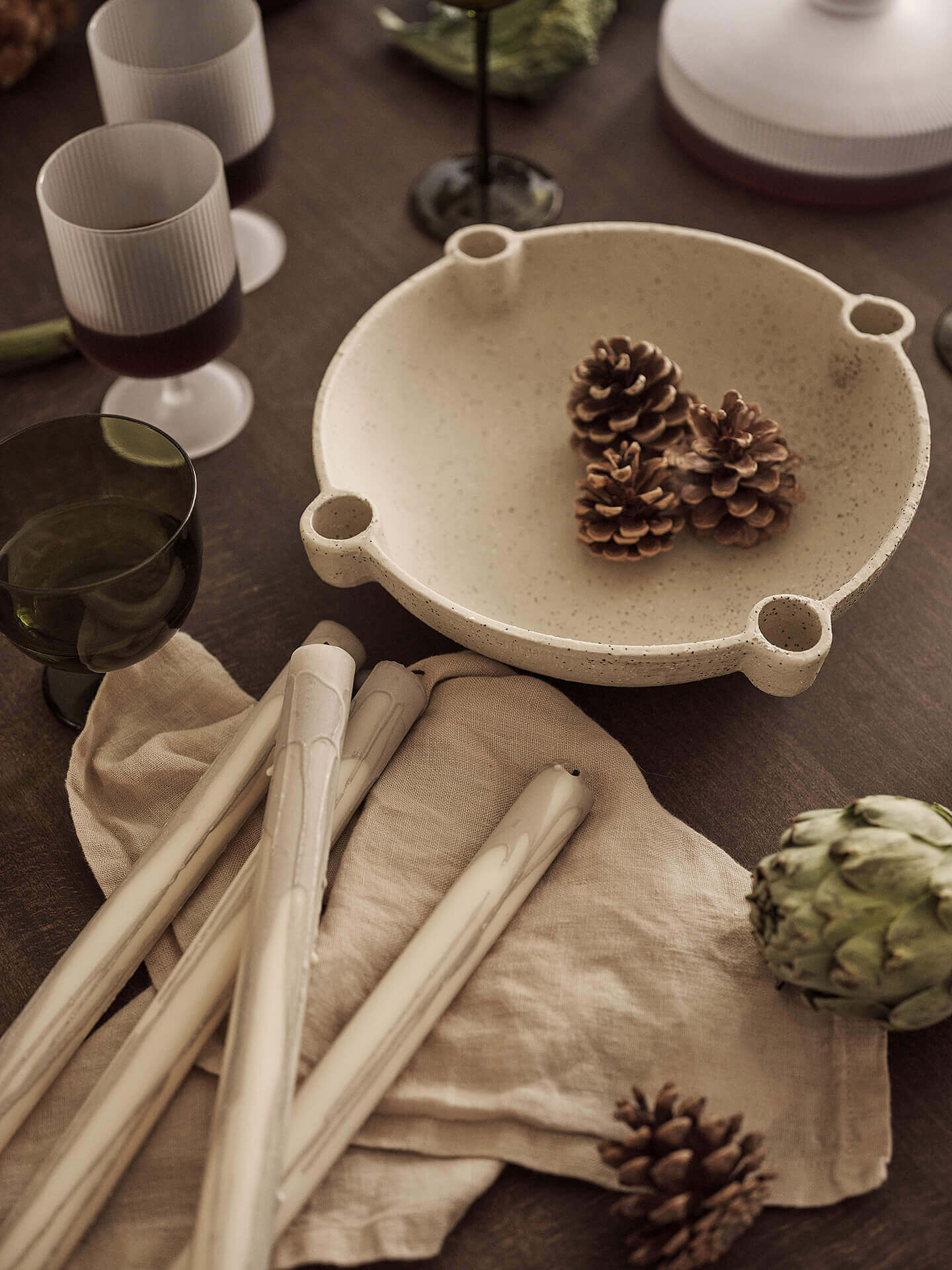 Bowl Candle Holder, L Ceramic - Ferm Living - Image 7
