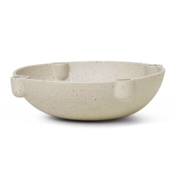 Bowl Candle Holder - L - Ceramic - Light Grey