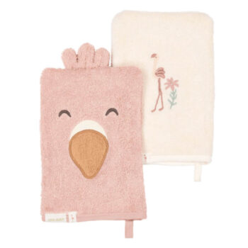 Waschlappen-Set Flamingo - Rosa