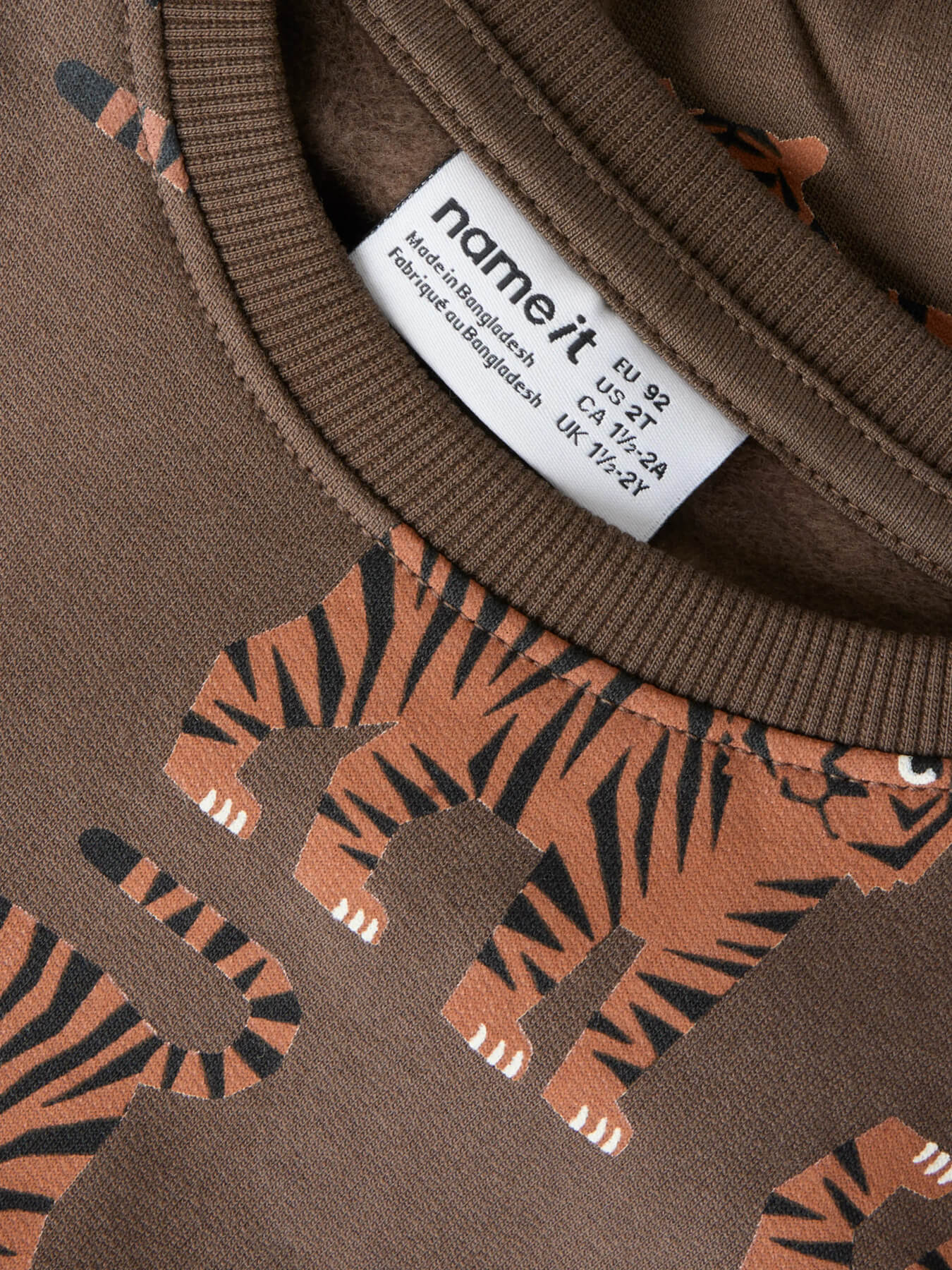 Tiger-Sweatshirt – Schokoladenbraun – Bild 2