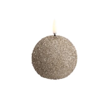 Glitter Round Candle W7 x H7cm