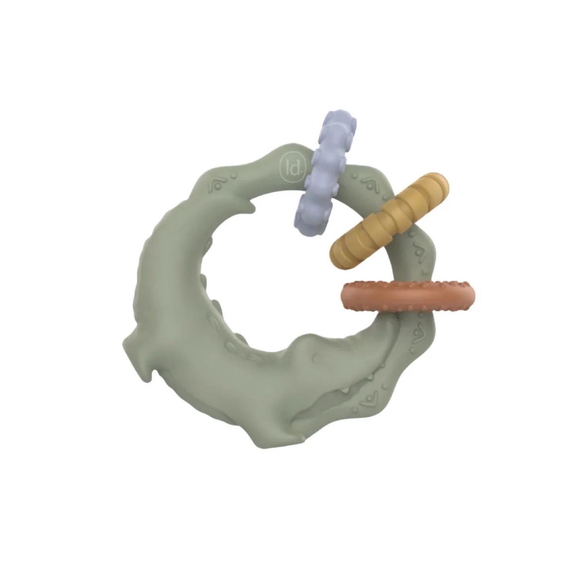 Silicone Teething Ring Crocodile Green