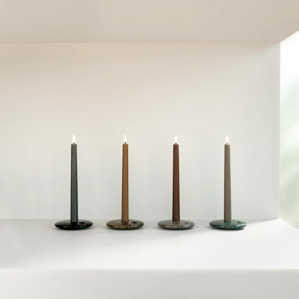 Taper LED Candles W2,3 x H25 cm (2-pack) - Image 3