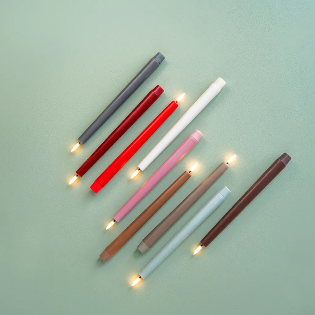 Taper LED Candles W2,3 x H25 cm (2-pack) - Image 2