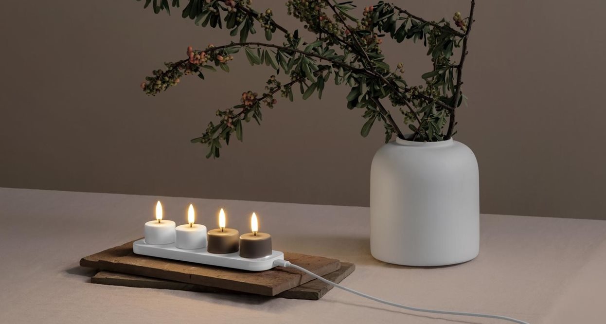 Rechargeable Tealight W3,9 x H2,3 cm (2-pack)