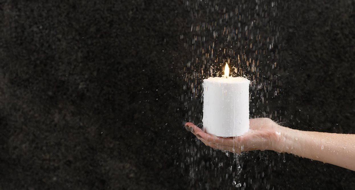 outdoor candle